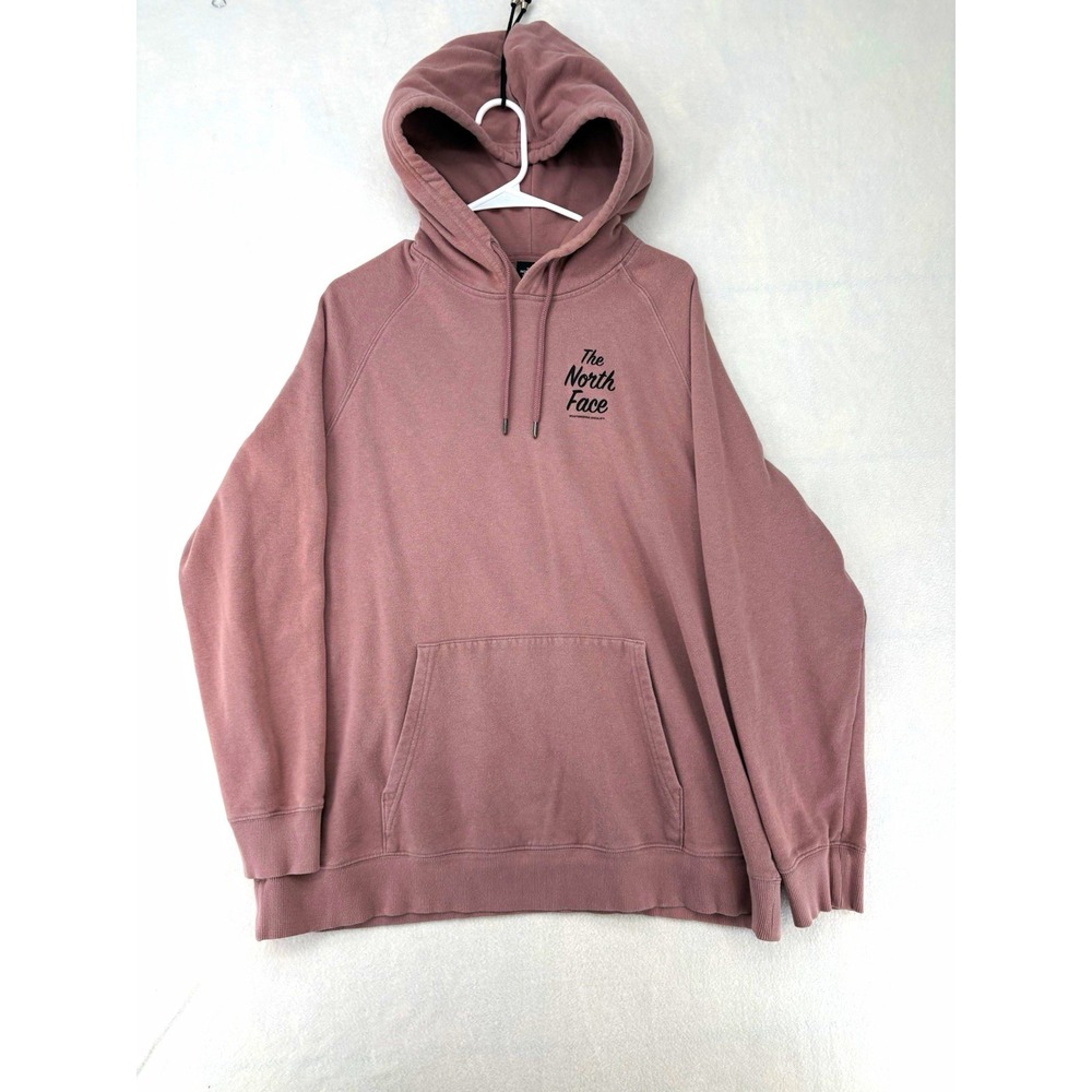 The North Face Mauve Fleece Pullover Hoodie Logo Pockets Women's 2XL Regular